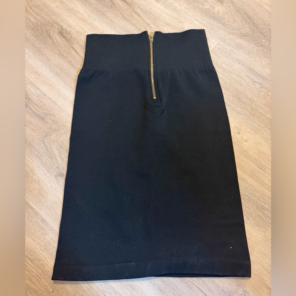Connection 18 Olive Green and Black Zippered Knit-Waist Skirts Size Small - Picture 3 of 4
